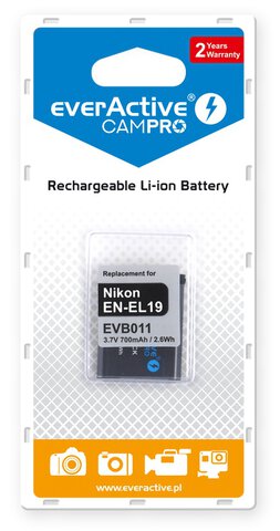 Akumulator foto everActive CamPro Nikon EN-EL19 Li-ion 700mAh 