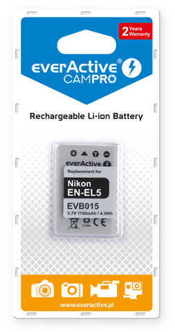 Akumulator foto everActive CamPro Nikon EN-EL5 Li-ion 1150mAh   