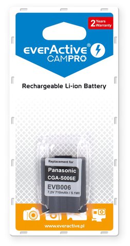 Akumulator foto everActive CamPro Panasonic CGA-S006 Li-ion 710mAh 