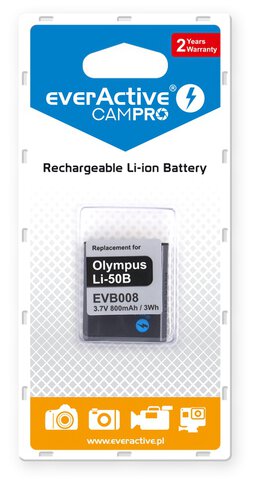 Akumulator foto everActive CamPro Olympus LI-50B Li-ion 800mAh 
