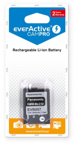 Akumulator foto everActive CamPro Panasonic DMW-BLC12 Li-ion 1000mAh 