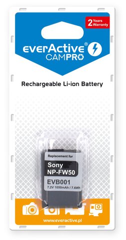 Akumulator foto everActive CamPro Sony NP-FW50 Li-ion 1050mAh 