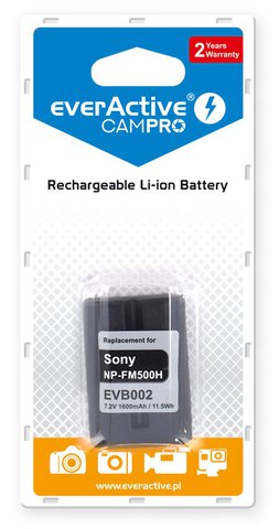Akumulator foto everActive CamPro Sony NP-FM500H Li-ion 1600mAh 