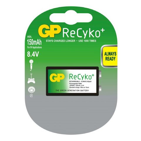 Akumulator GP ReCyko+ 6F22/9V Ni-MH 150mAh 8,4V
