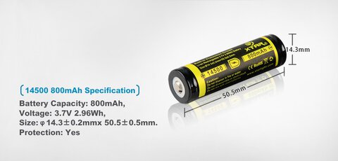 Akumulator Xtar 14500 / AA / R6 3,7V Li-ion 800mAh z zabezpieczeniem