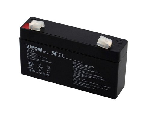 Akumulator żelowy AGM Vipow 6V 1,3Ah
