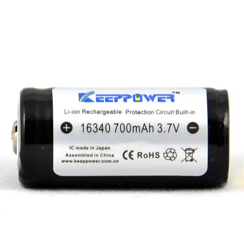 akumulator 16340 Li-ion 700 mAh z zabezpieczeniem
