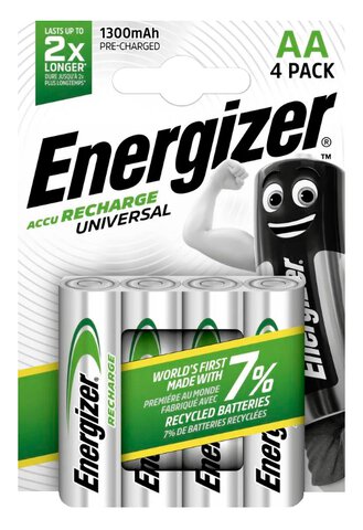 Akumulatorki Energizer R6/AA Ni-MH 1300mAh Universal - 4 sztuki