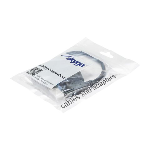Akyga konwerter adapter z kablem AK-AD-11 DisplayPort (m) / HDMI (f) 15cm Akyga konwerter adapter z kablem AK-AD-11 DisplayPort (m) / HDMI (f) 15cm