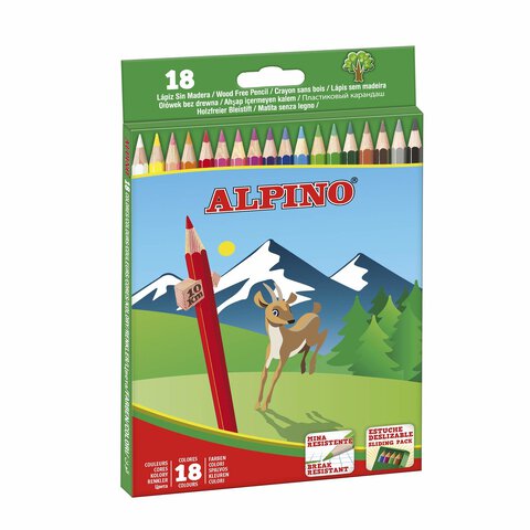 Kredki ołówkowe klasyczne Alpino 18 kolorów