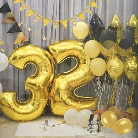 Balon urodzinowy na hel cyfry -7- 40cm