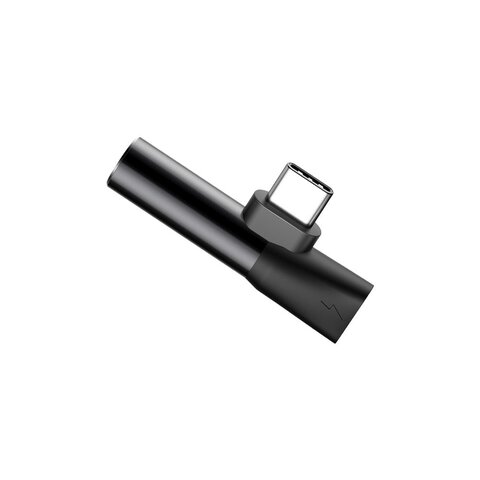 Baseus adapter L41 USB-C do USB-C - jack 3,5 mm czarny