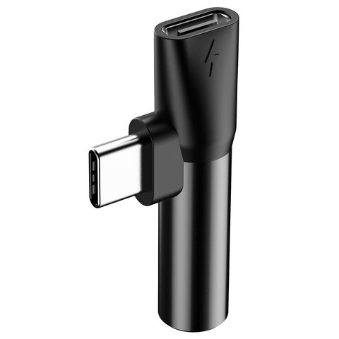 Baseus adapter USB L41 typ-C do USB typ-C / mini-jack (3,5 mm) czarny