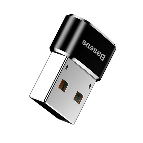 BASEUS adapter USB (męski) do Typ C (damski) 5A czarny CAAOTG-01