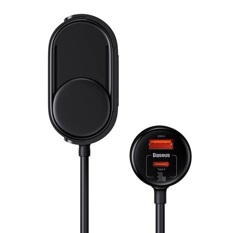 BASEUS adowarka samochodowa USB A + Typ C + 2 x gniazdo zapaliniczki PD 5A 30W C00455300121-00 czarna