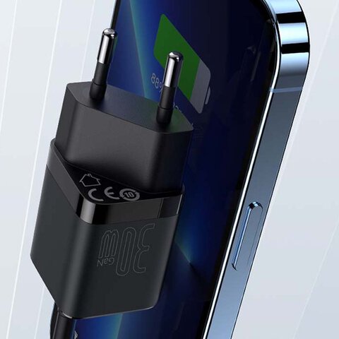Baseus GaN3 Fast Charger 1C 30W CCGN010101 szybka ładowarka sieciowa z gniazdem USB-C