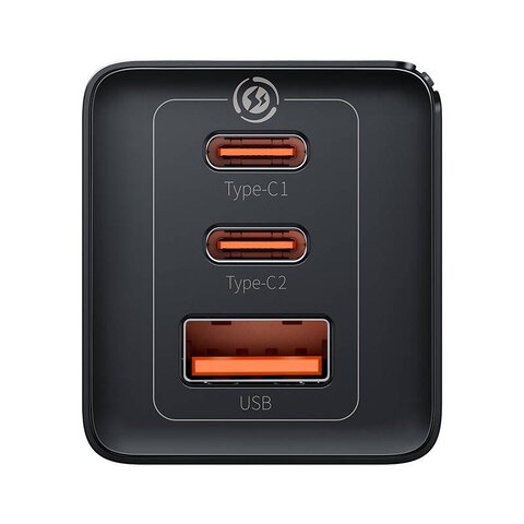 Baseus GaN5 Pro CCGP120201 65W szybka ładowarka sieciowa z 2 gniazdami USB-C PD oraz USB