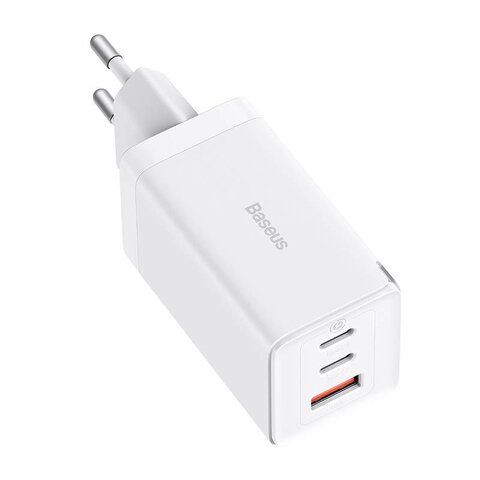 Baseus GaN5 Pro CCGP120202 65W szybka ładowarka sieciowa z 2 gniazdami USB-C PD oraz USB