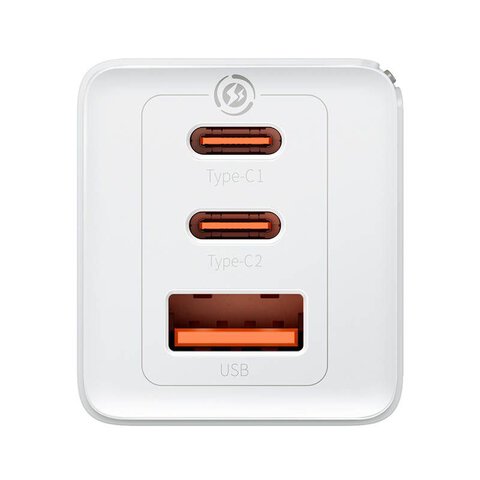 Baseus GaN5 Pro CCGP120202 65W szybka ładowarka sieciowa z 2 gniazdami USB-C PD oraz USB