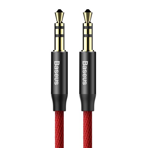 Baseus kabel audio Yiven 3,5 mm - 3,5 mm (mini-jack) 1,0 m czerwono-czarny M30