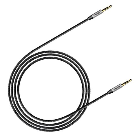 Baseus kabel audio Yiven M30 jack 3,5 mm - jack 3,5 mm 1,0 m srebrno-czarny