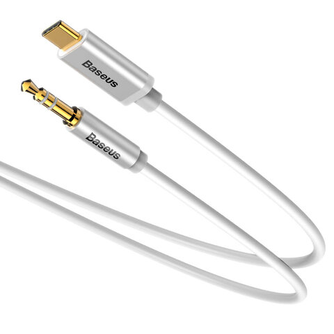Baseus kabel audio Yiven USB-C - 3,5 mm (mini-jack) 1,2 m biały M01