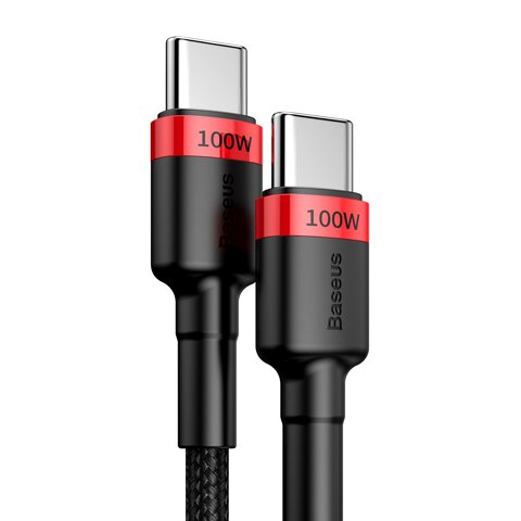 Baseus kabel Cafule PD USB-C - USB-C 2,0 m 5A czerwono-czarny 100W