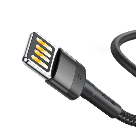 Baseus kabel Cafule USB - Lightning 1,0 m 2,4A szaro-czarny dwustronne USB