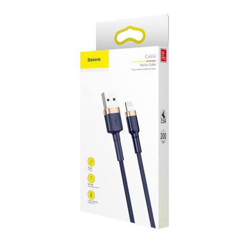 Baseus kabel Cafule USB - Lightning 2,0 m 1,5A złoto-niebieski