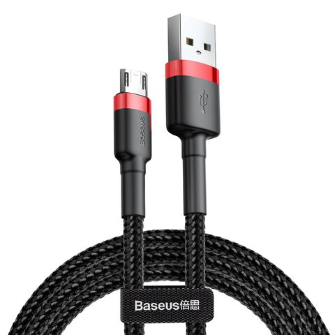 Baseus kabel Cafule USB - microUSB 1,0 m 2,4A czerwono-czarny 