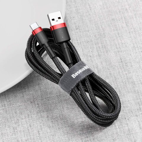 Baseus kabel Cafule USB - USB-C 1,0 m 3A czerwono-czarny