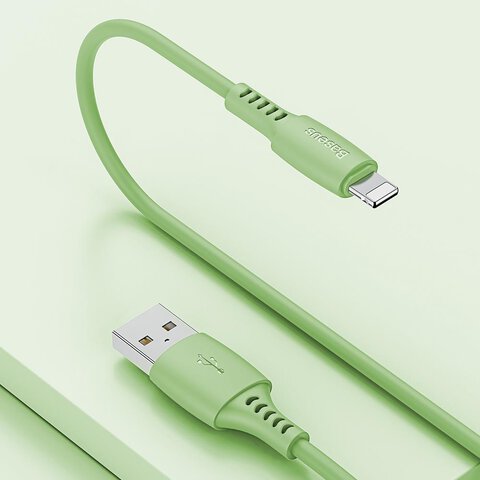 Baseus kabel Colourful USB - Lightning 1,2 m 2,4A zielony