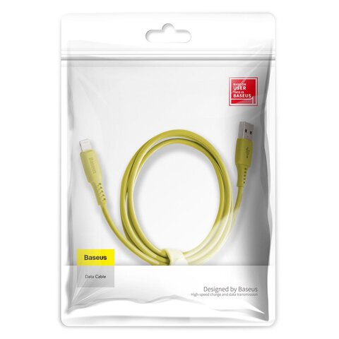 Baseus kabel Colourful USB - Lightning 1,2 m 2,4A żółty 