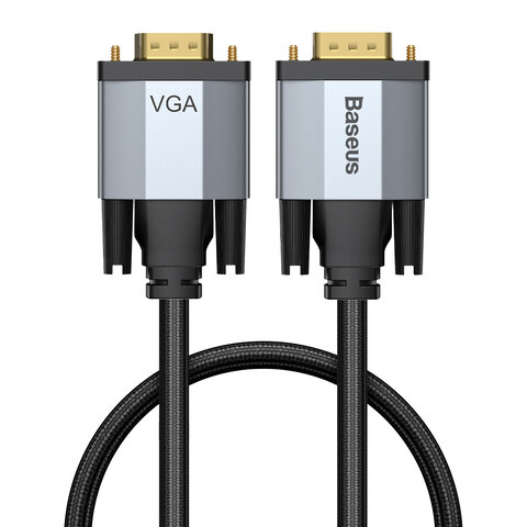 Baseus Kabel Enjoyment VGA do VGA dwukierunkowy ciemno-szary 1m