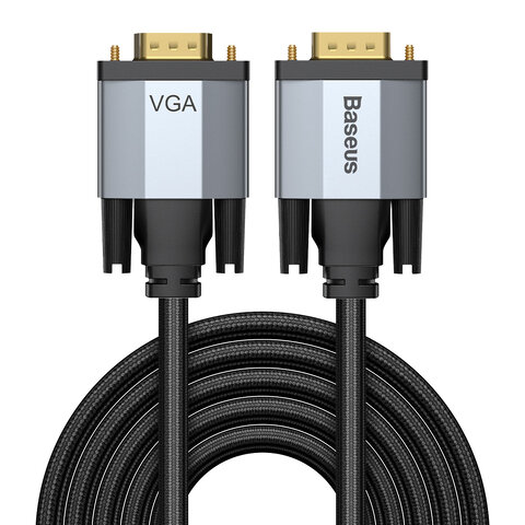 Baseus Kabel Enjoyment VGA do VGA dwukierunkowy ciemno-szary 3m