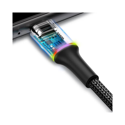 Baseus kabel Halo USB - Lightning 0,25 m 2,4A czarny