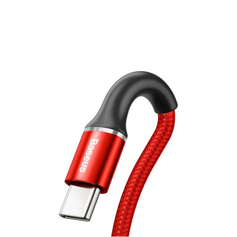 Baseus kabel Halo USB - USB-C 1,0 m 3A czerwony 