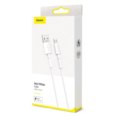Baseus kabel Mini USB - microUSB 0,5 m 4A biały