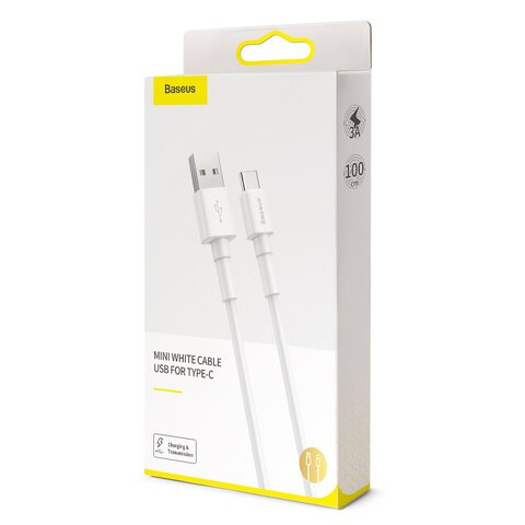 Baseus kabel Mini USB - USB-C 1,0 m 3A biały 