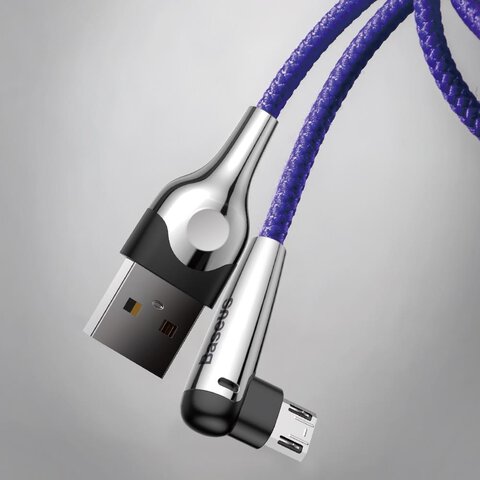 Baseus kabel MVP Elbow USB - microUSB 1,0 m 2A niebieski 