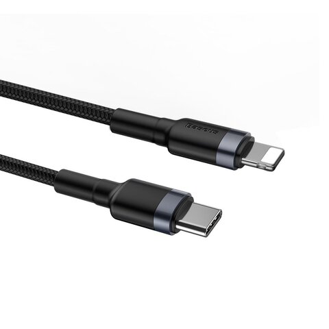 Baseus kabel PD Cafule USB-C - Lightning 1,0 m 18W szaro-czarny