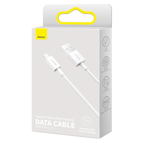 Baseus kabel Superior USB - microUSB 2,0 m 2,0A biały