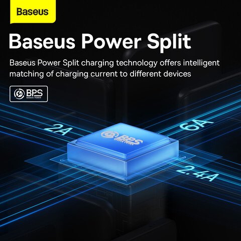 BASEUS Kabel USB 3w1 Flash Series USB-C micro USB Lightning 100W CASS030001 1.2m czarny