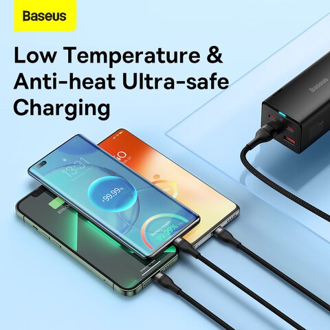 BASEUS Kabel USB 3w1 Flash Series USB-C micro USB Lightning 100W CASS030001 1.2m czarny