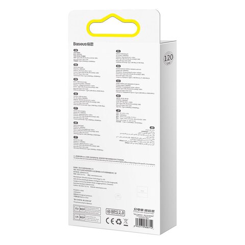 BASEUS Kabel USB 3w1 Flash Series USB-C micro USB Lightning 100W CASS030001 1.2m czarny