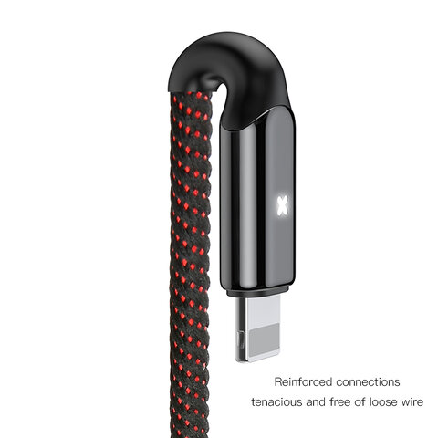 Baseus kabel X-type USB - Lightning 1,0 m 2,4A czarny 