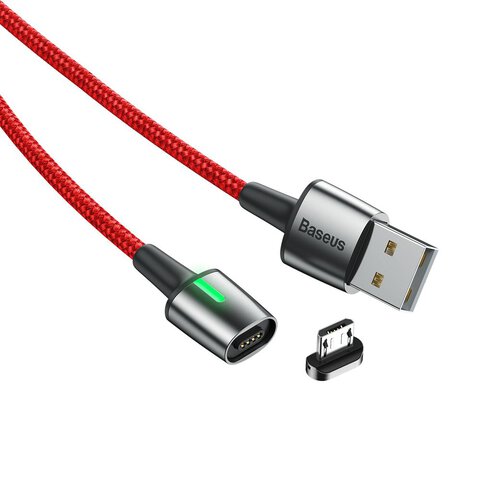 Baseus kabel Zinc magnetic USB - microUSB 2,0 m 1,5A czerwony