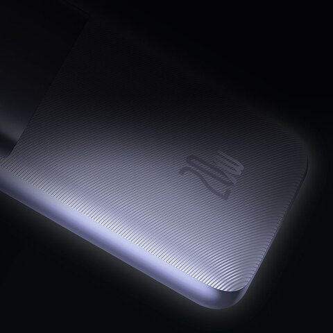 BASEUS powerbank 10 000 mAh + kabel USB A do Typ C PD QC3.0 3A 20W PPBD040105 fioletowy