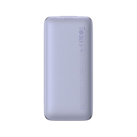 BASEUS powerbank 10 000 mAh + kabel USB A do Typ C PD QC3.0 3A 20W PPBD040105 fioletowy