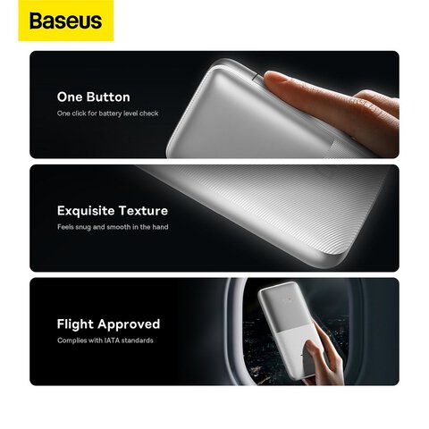 BASEUS powerbank 10 000 mAh + kabel USB A do Typ C PD QC3.0 3A 20W PPBD040202 biay